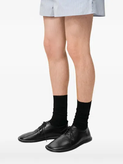 Ami Alexandre Mattiussi Leather Derby Shoes In Black