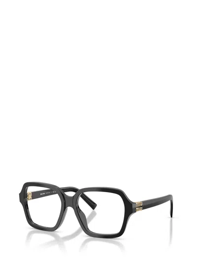 Miu Miu Eyewear Square Frame Glasses In Black