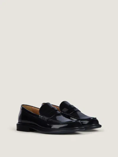 Givenchy Gent Loafers In Brushed Leather In Black