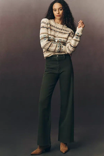 Pistola Penny High Rise Wide Leg Jeans In Green