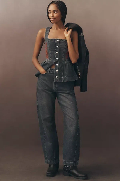 Damson Madder Neve High-rise Straight-leg Jeans In Blue