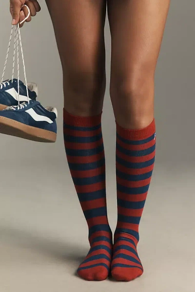 Damson Madder Knee-high Socks In Red