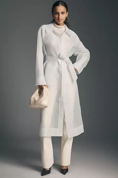 Mare Mare Sheer Poncho Trench Coats Jacket In White