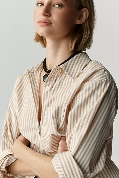 Maeve The Shrunken Bennet Buttondown Shirt By  In Neutral