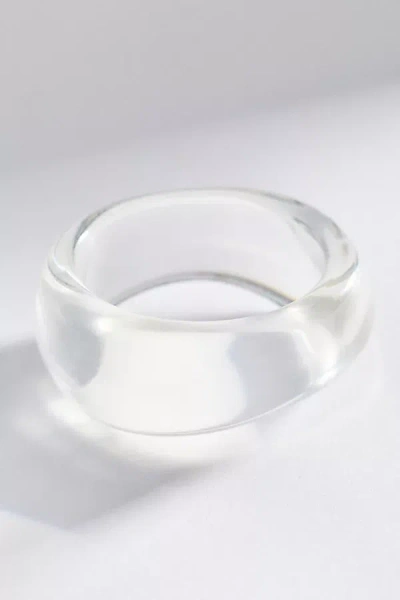 By Anthropologie Chunky Resin Bangle Bracelet In Transparent