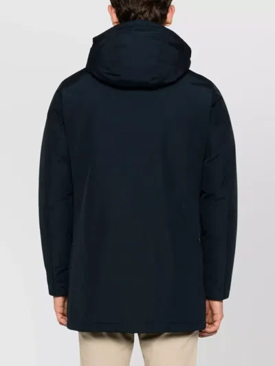 Woolrich Arctic Parka With Large Hood And Pockets In Blue