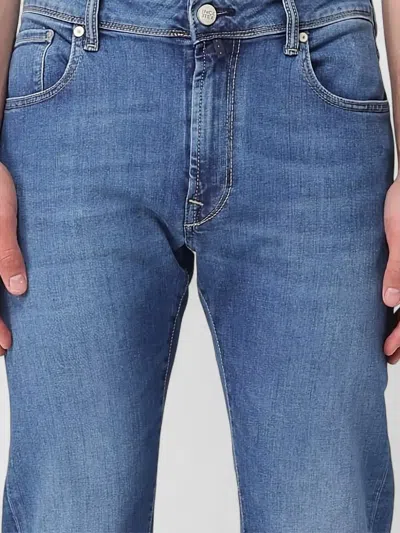 Incotex Five Pocket Trousers Contrast Stitching Detail In Blue