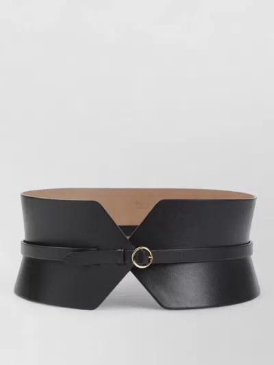 Alaïa Structured Bustier Belt Gold Tone Buckle In Black