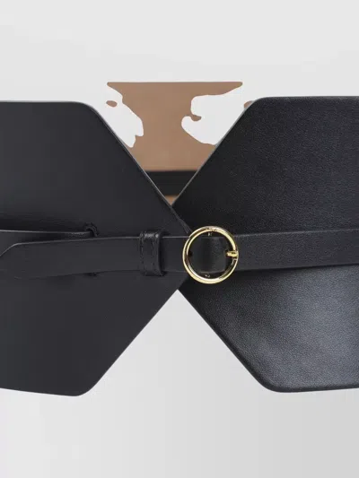 Alaïa Structured Bustier Belt Gold Tone Buckle In Black