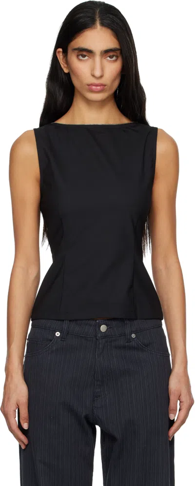 Paloma Wool Black Fase Tank Top In Black