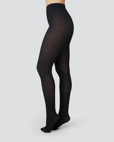 Swedish Stockings Alma Rib Tights In Black