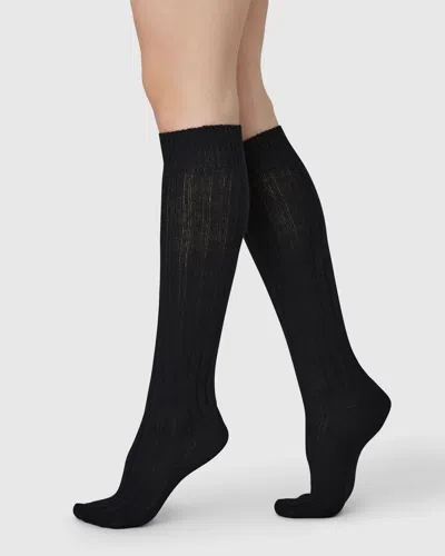 Swedish Stockings Bodil Chunky Knee High Socks In Black