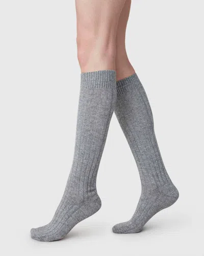 Swedish Stockings Bodil Chunky Knee High Socks In Gray