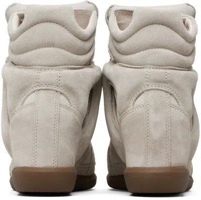 Isabel Marant Bekett Leather-trimmed Suede High-top Wedge Sneakers In Pink