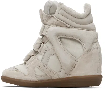 Isabel Marant Bekett Leather-trimmed Suede High-top Wedge Sneakers In Pink
