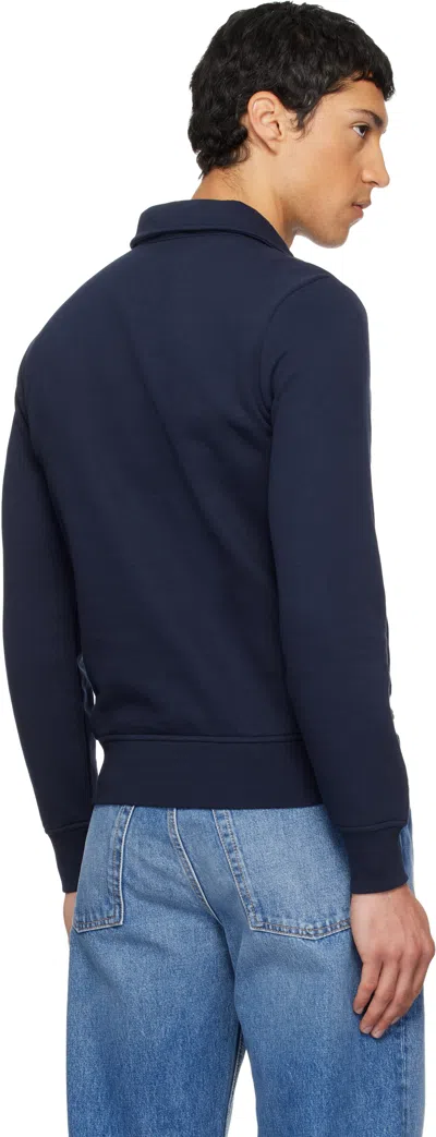 Polo Ralph Lauren Navy Fleece Long Sleeve Sweatshirt In Blue