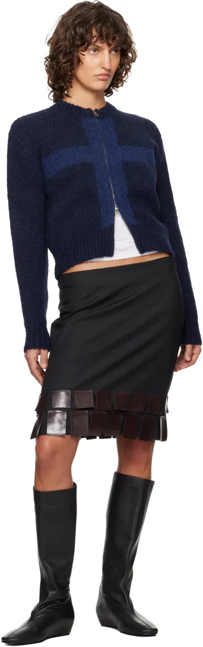 Paloma Wool Navy Cruz Zip Sweater In Blue