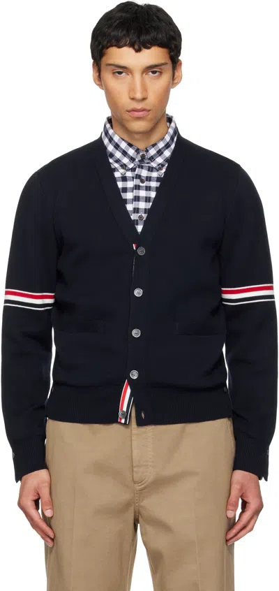Thom Browne Milano Stitch V-neck Cardigan W Rwb Str Mkc310ay3007 415 In Multi