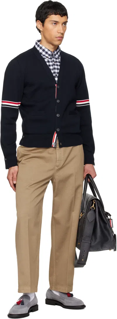 Thom Browne Milano Stitch V-neck Cardigan W Rwb Str Mkc310ay3007 415 In Multi