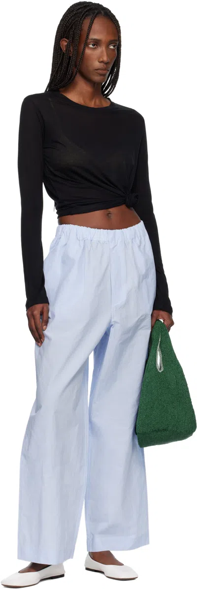 Baserange Blue Claude Lounge Pants In Black