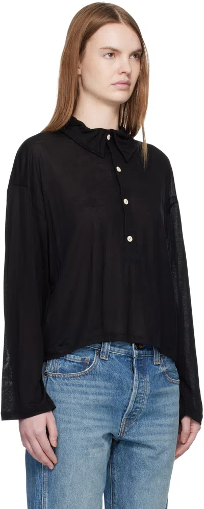 Baserange Black Seal Polo In Black