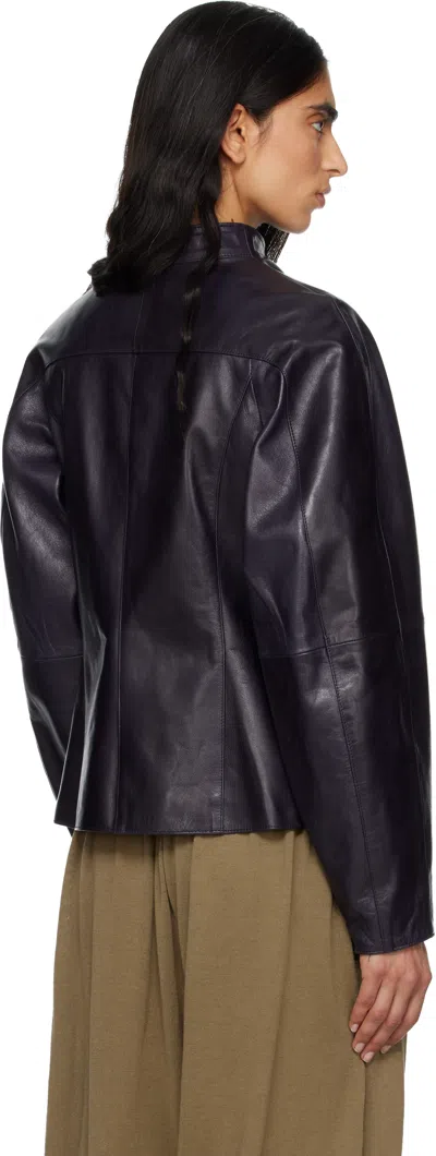 Paloma Wool Plomy Zip-up Leather Jacket In Black