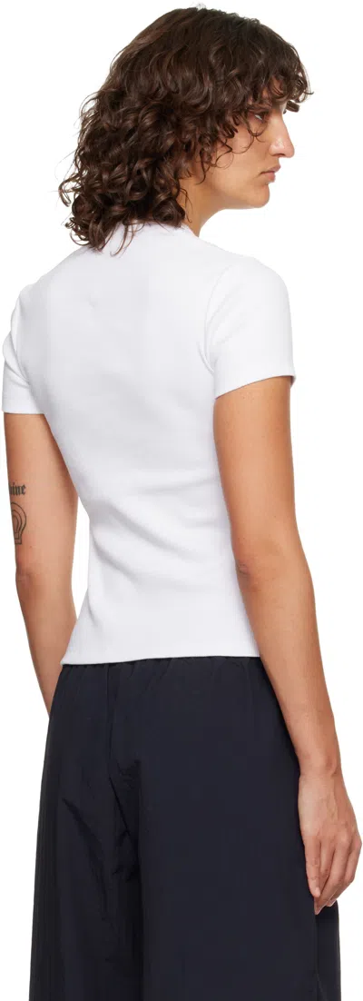 Off-white Off White Off Stamp Rib Basic Tee White Black In White