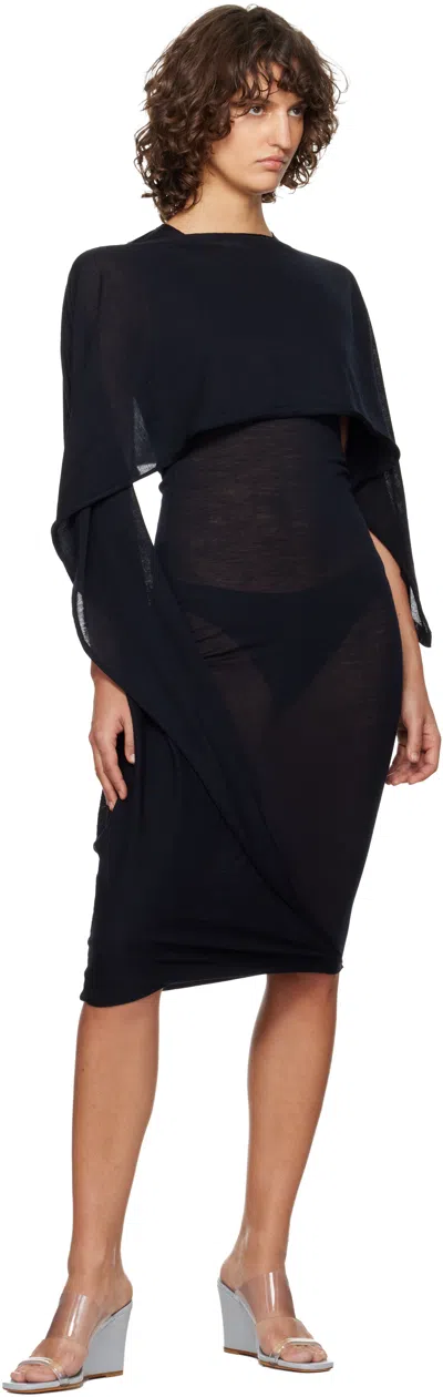 Paloma Wool Black Willy Midi Dress In Black