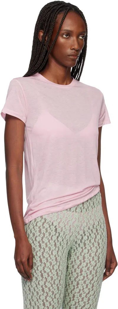 Baserange Pink Bamboo T-shirt In Pink