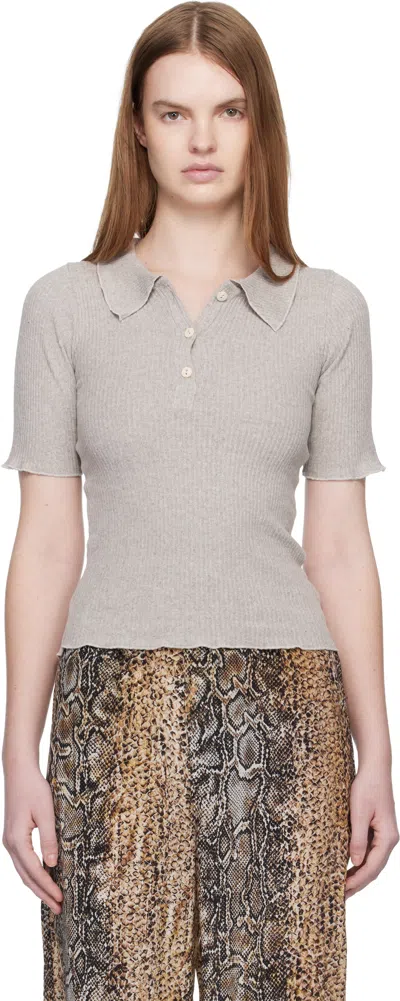 Baserange Gray Dual Polo In Gray