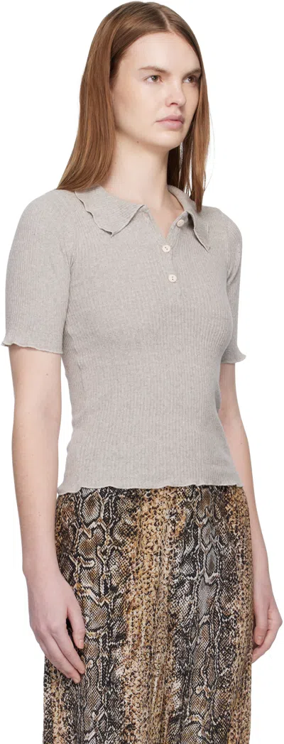 Baserange Gray Dual Polo In Gray