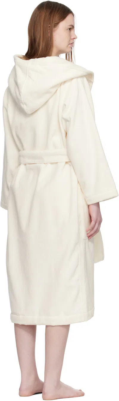 Tekla Off-white Terry Hooded Bathrobe In White