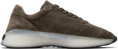 Fear Of God Taupe Suede Vintage Runner Sneakers In Brown