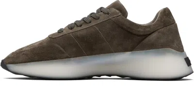 Fear Of God Taupe Suede Vintage Runner Sneakers In Brown