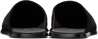 Fear Of God Brown Suede Slides In Black