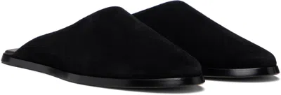 Fear Of God Brown Suede Slides In Black