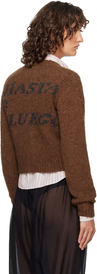 Paloma Wool Brown 'hasta Luego' Zip Sweater In Brown