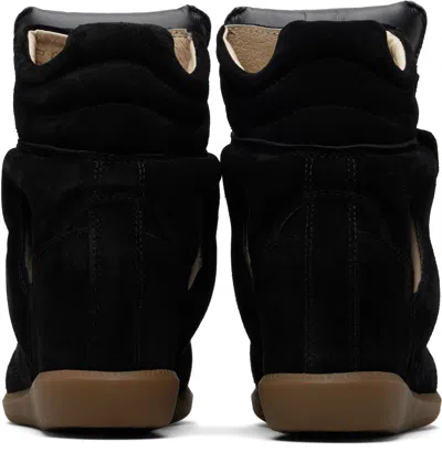 Isabel Marant Bekett Leather-trimmed Suede High-top Wedge Sneakers In Black