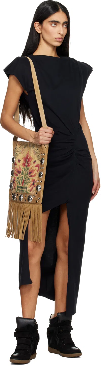 Isabel Marant Bekett Leather-trimmed Suede High-top Wedge Sneakers In Black