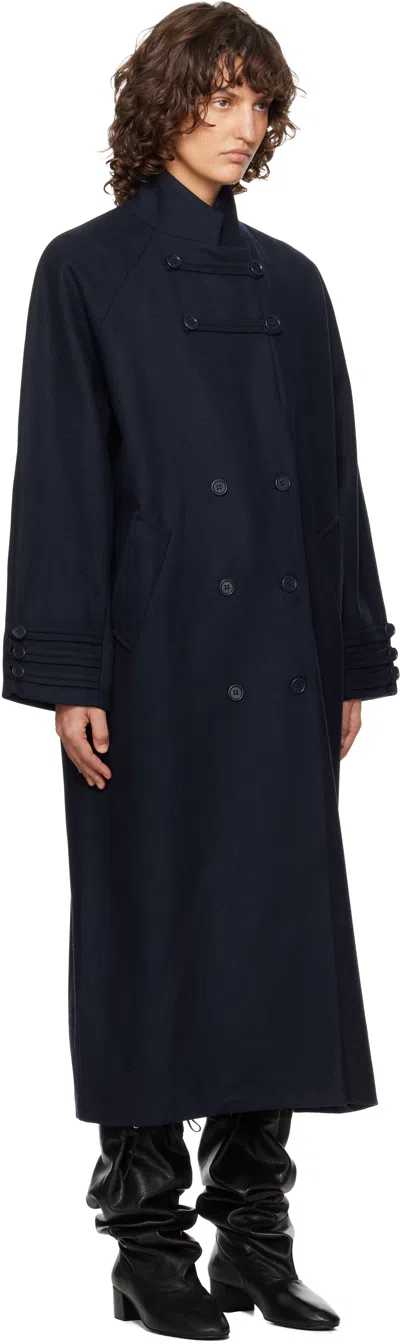 Paloma Wool Navy Debo Coat In Blue