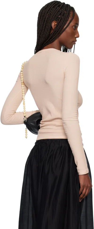 Baserange Pink Heart Long Sleeve T-shirt In Neutral