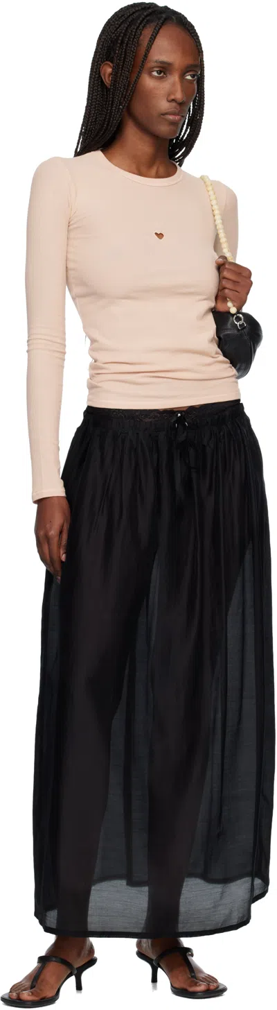 Baserange Pink Heart Long Sleeve T-shirt In Neutral