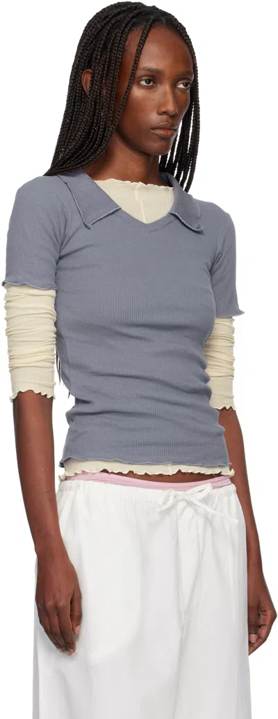 Baserange Blue Iso Polo In Blue