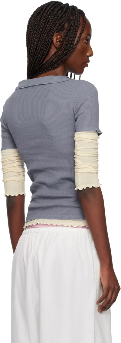 Baserange Blue Iso Polo In Blue