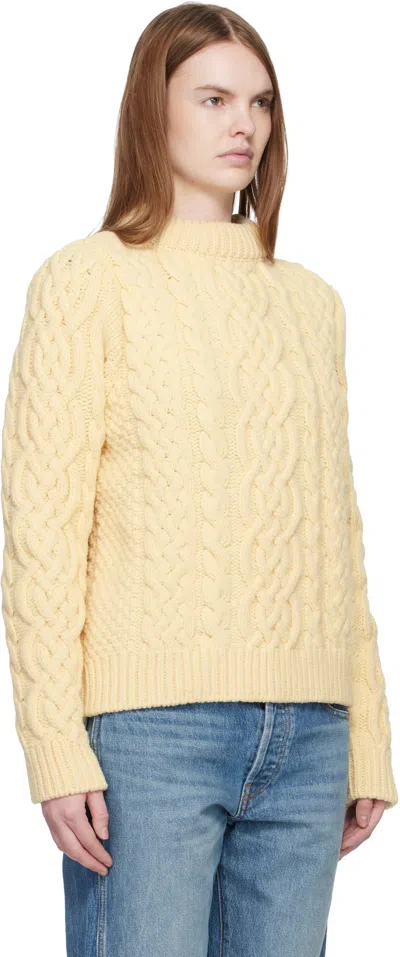 Baserange Off-white Lens Sweater In Yellow