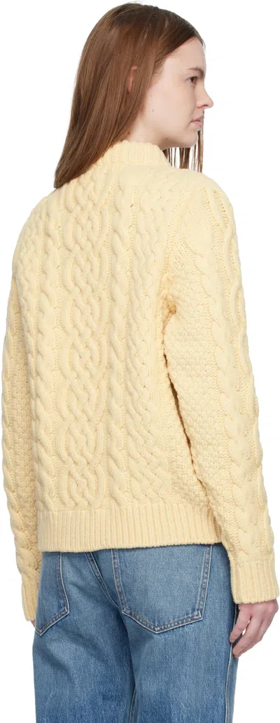 Baserange Off-white Lens Sweater In Yellow