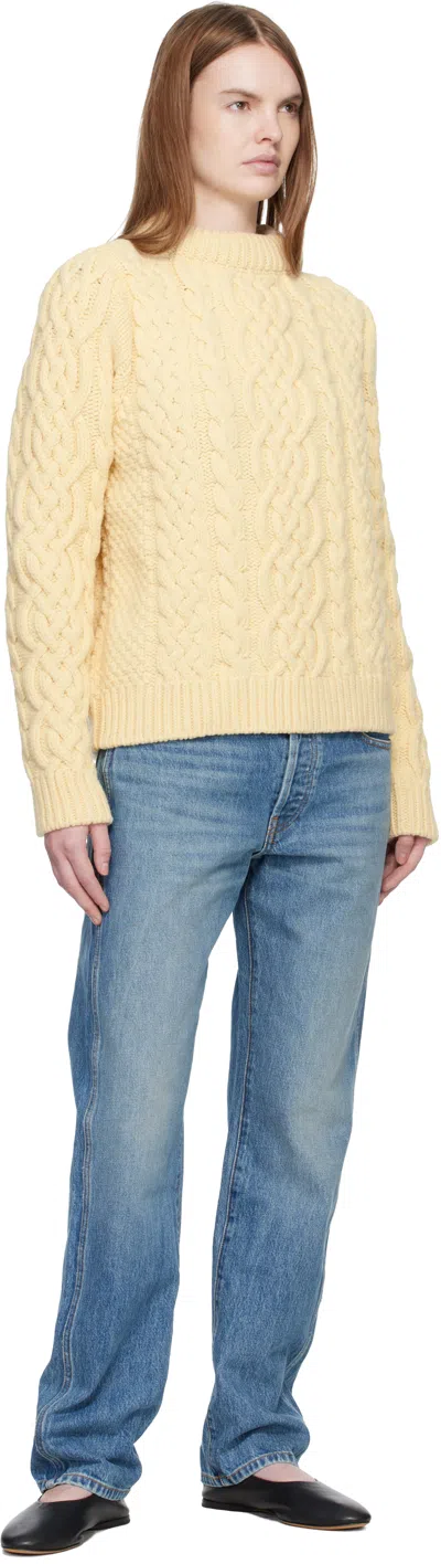 Baserange Off-white Lens Sweater In Yellow