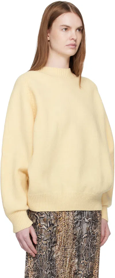 Baserange Off-white Soar Sweater In Yellow