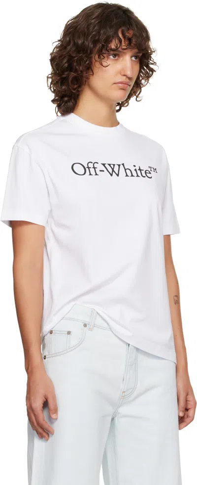 Off-white White Big Logo Bookish Regular T-shirt