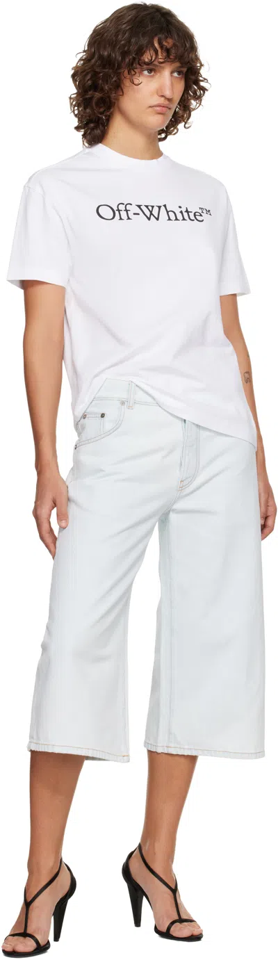 Off-white White Big Logo Bookish Regular T-shirt